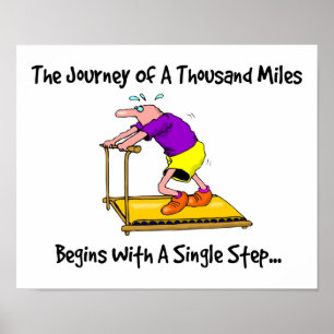 Reise von tausend Meilen - Trainingsmotivation Poster