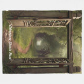 "Reise vorwärts" Fleecedecke (Vorderseite (Horizontal))