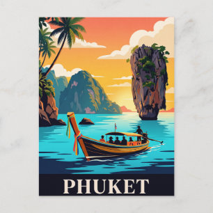 Reise-Wandbild aus früherer Zeit PHUKET Postkarte