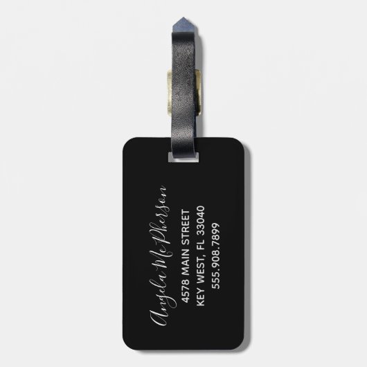 Reise, wandern, erfahren - Gepäckanhänger (Rückseite vertikal)