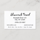 Reise-Wanze - Damenwanzenflugzeug - Reisebüro Visitenkarte (Rückseite)