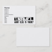 Reise, was sonst dort ist? visitenkarte (Vorne/Hinten)