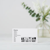 Reise, was sonst dort ist? visitenkarte (Stehend Vorderseite)