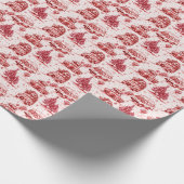 Reise Weihnachtsfeiertag Toilette | rot Geschenkpapier (Ecke)