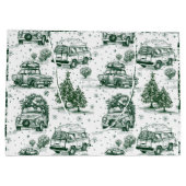 Reise Weihnachtsgeschenk Tasche | grün Große Geschenktüte (Rückseite)