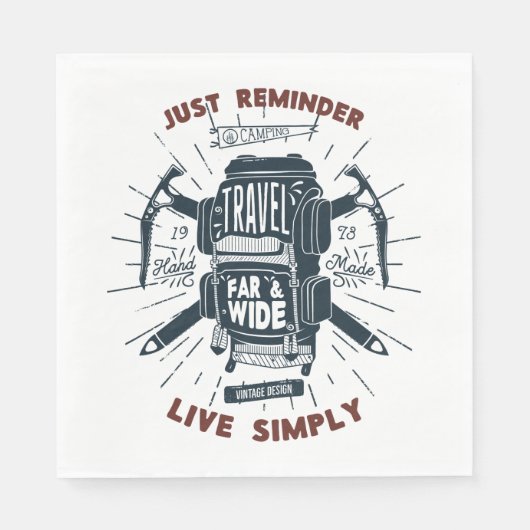 Reise weit und breit serviette (Vorderseite)