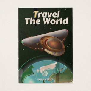 Reise Welt Science-Fiction Vintage Poster