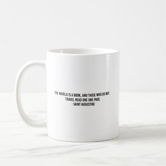 Reise Welt Typografie Kaffeetasse (Links)