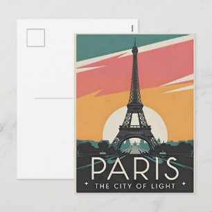 Reise Welt Vintage Reise 2025 Postkarte