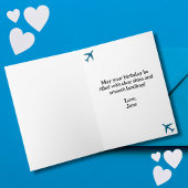 Reise, Weltkarte, Reisepass, Compass, Geburtstag Karte