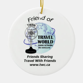 Reise-WeltRadiosendung-Weihnachtsverzierung! Keramik Ornament