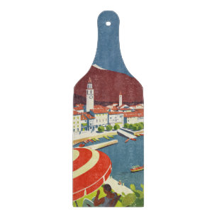 Reise-Werbe-Kunst Schweiz im Vintage-Stil Schneidebrett