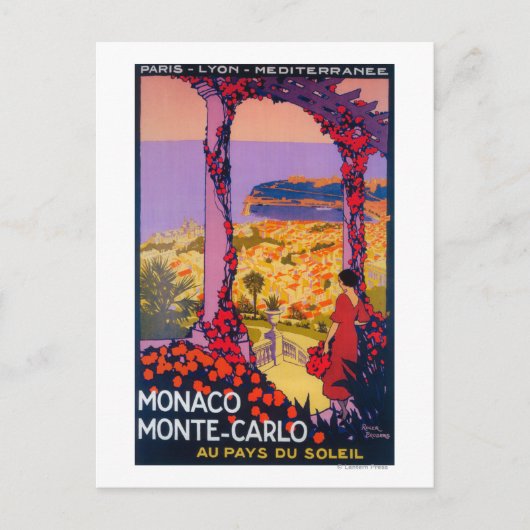 Reise-Werbeplakat Postkarte (Vorderseite)