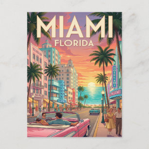 Reise-Wertpostkarte Miami Florida Postkarte