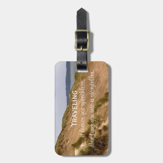 Reise-Zitat Gepäckanhänger (Vorderseite vertikal)