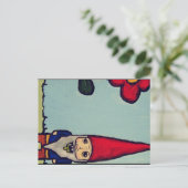 Reise Zombie Gnome Post Card Postkarte (Stehend Vorderseite)