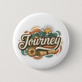 Reise zu Bergen und Abenteuer-Typografie Button (Vorderseite)