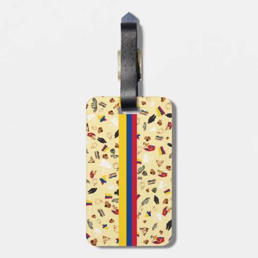 Reise zu berühmten Einzelteilen Kolumbiens Gepäckanhänger (Rückseite vertikal)