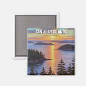 Reise zu den Washingtoner Inseln Magnet (Vorderseite/Rückseite)