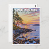 Reise zu den Washingtoner Inseln Postkarte (Vorne/Hinten)