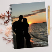 Reise zu ewig, Foto des Custom Wedding Journal Notizblock