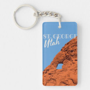 Reise zu Fuß durch St. George Utah Felsformation i Schlüsselanhänger