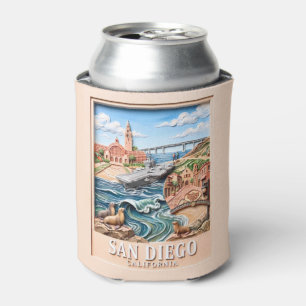 Reise zu San Diego Kalifornien 3D strukturierte La Dosenkühler