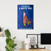 Reise Zug Flugzeug Gepäck Retro Vintage Poster (Heimbüro)