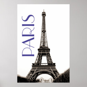 Reise zum Eiffelturm Paris Vintage Poster