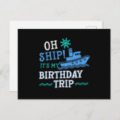 Reise zum Geburtstag Kreuzfahrt Schifffahrt Urlaub Postkarte (Vorne/Hinten)