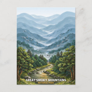 Reise zum Great Smoky Mountains Nationalpark Postkarte