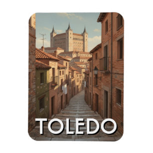 Reise zum historischen Toledo Spanien Alcazar Magnet