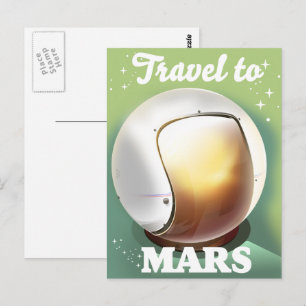 Reise zum Mars Postkarte
