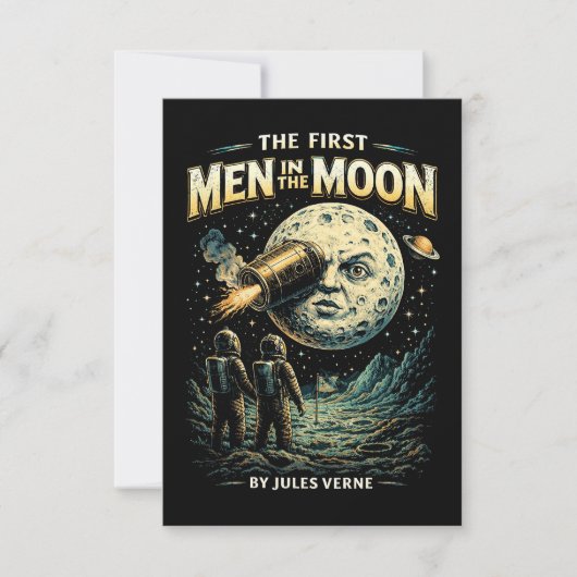 Reise zum Mond Dankeskarte (Vorderseite)