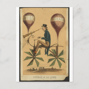 Reise zum Mond Postkarte
