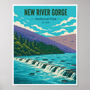 Reise zum New River Gorge National Park im Vintage Poster