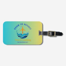 Reise zum Reflektieren Gepäckanhänger blau und gel