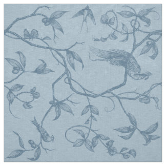 Reise zum Schloss Peacock Blue Fabric Stoff