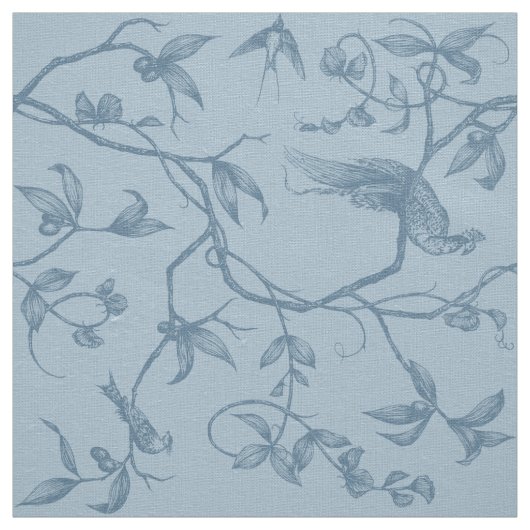 Reise zum Schloss Peacock Blue Fabric Stoff (Muster)