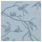 Reise zum Schloss Peacock Blue Fabric Stoff (Nahaufnahme)