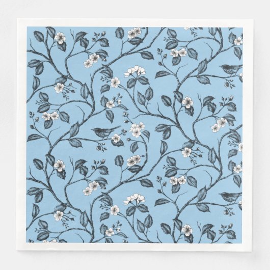 Reise zum Schloss Warbler Blue 2 Serviette (Vorderseite)