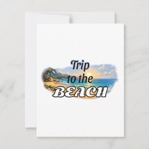 Reise zum Strand Tropical Sunset Escape Design Karte