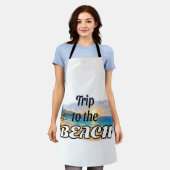 Reise zum Strand Tropical Sunset Escape Design Schürze (Getragen)