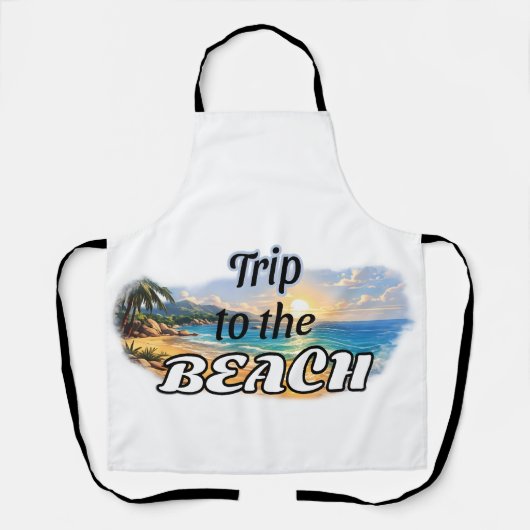 Reise zum Strand Tropical Sunset Escape Design Schürze (Vorderseite)