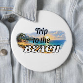 Reise zum Strand Tropisches Sonnenuntergangs-Escap Button (Beispiel)