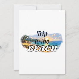 Reise zum Strand Tropisches Sonnenuntergangs-Escap Einladung