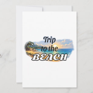 Reise zum Strand Tropisches Sonnenuntergangs-Escap Einladung