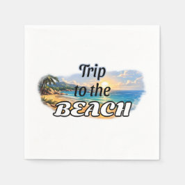 Reise zum Strand Tropisches Sonnenuntergangs-Escap Serviette