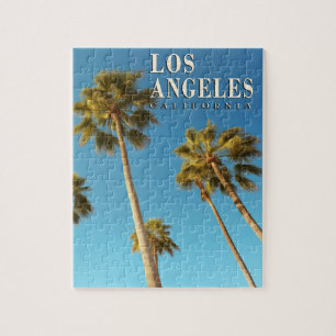 Reise zum Vintage-Los-Angeles, Kalifornien, Palme Puzzle