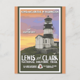 Reise zum Vintage Nationalpark Washington Postkarte
